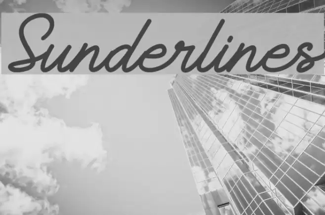 Sunderlines Font examples