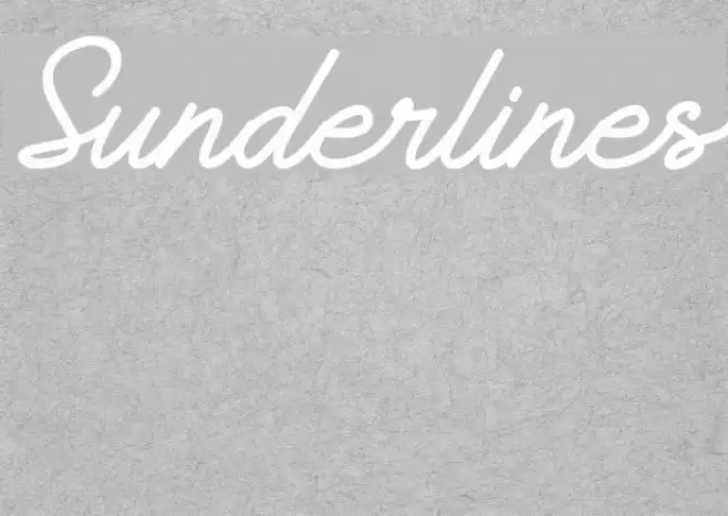 Sunderlines Font examples