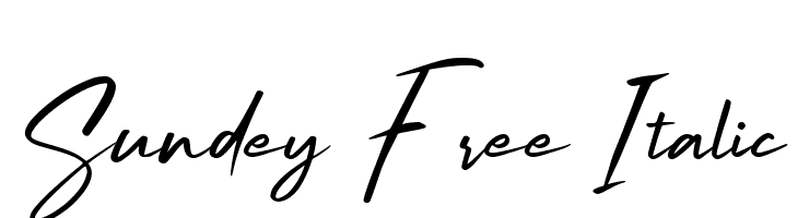 Sundey Free Italic  Fuentes Gratis Descargar