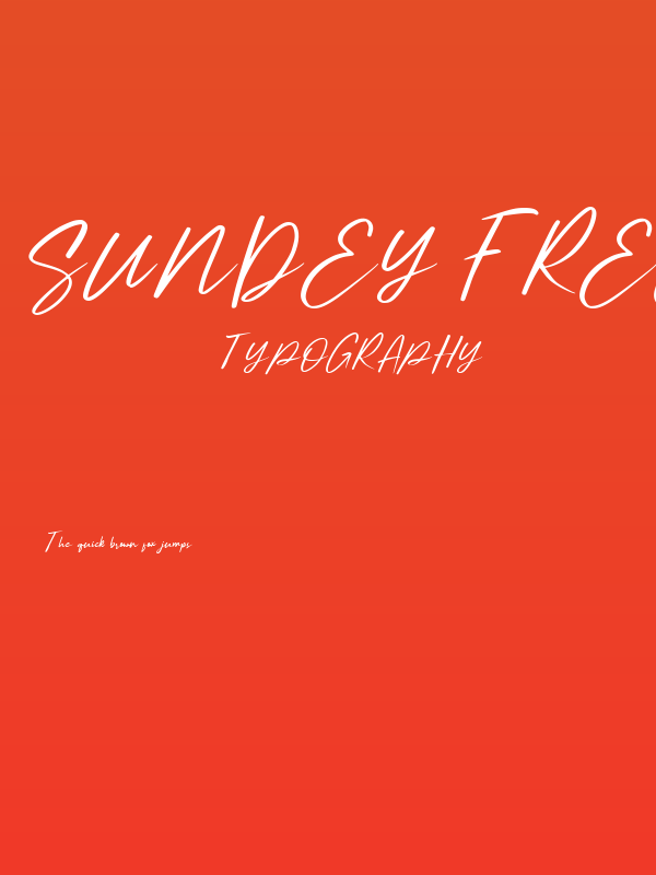Sundey Free Italic Poster