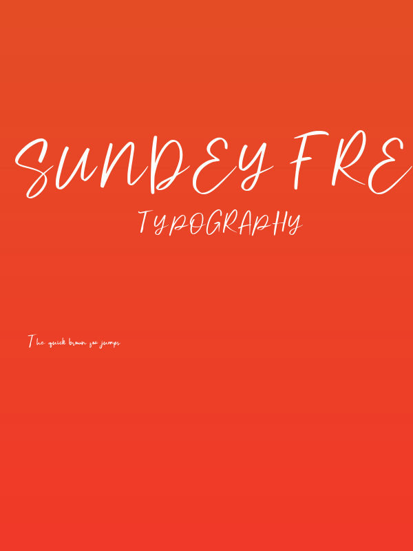 Sundey Free Regular Poster