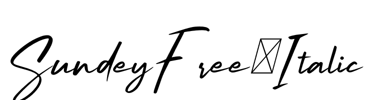 SundeyFree-Italic  font caratteri gratis