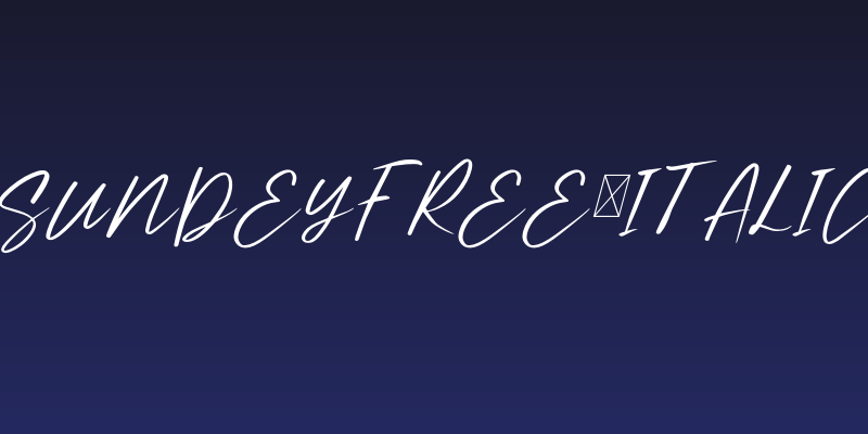 SundeyFree-Italic Social Header