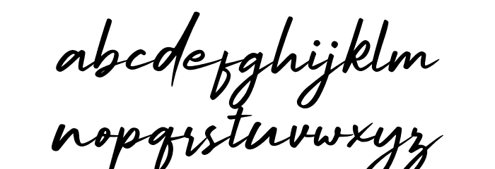 SundeyFree-Italic Font LOWERCASE