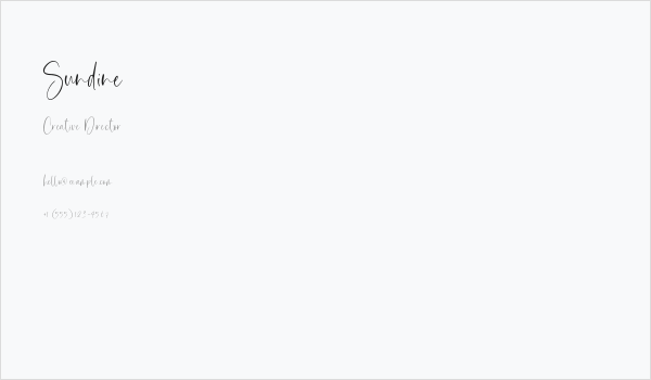 Sundine Business Card