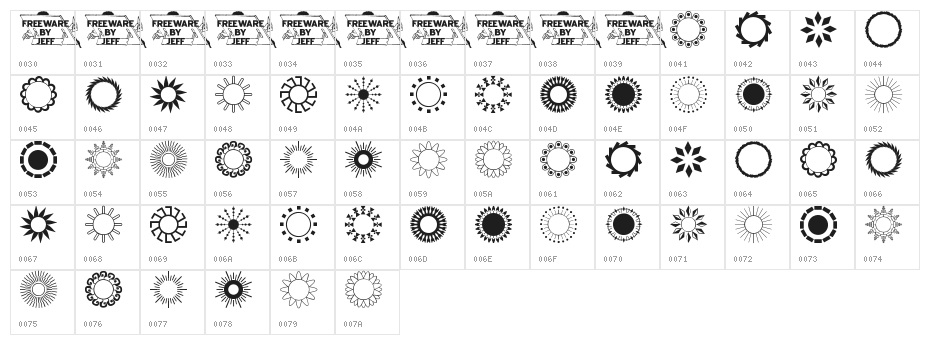 Sundings 2 JL Character Map