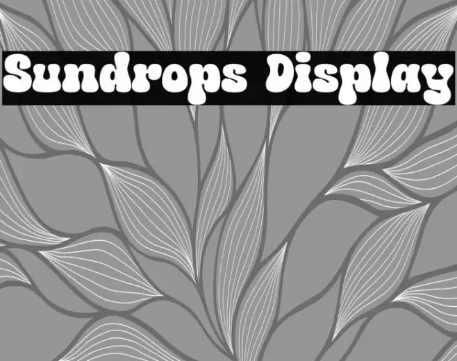 Sundrops Display Font examples