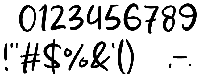 Sunfish Original Font OTHER CHARS