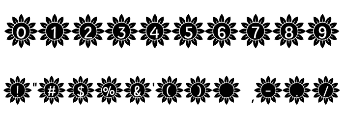Sunflower Alphabet Solid Font OTHER CHARS