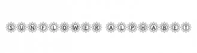 Sunflower Alphabet  Frei Schriftart Herunterladen