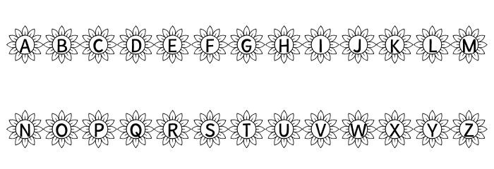 Sunflower Alphabet Font UPPERCASE