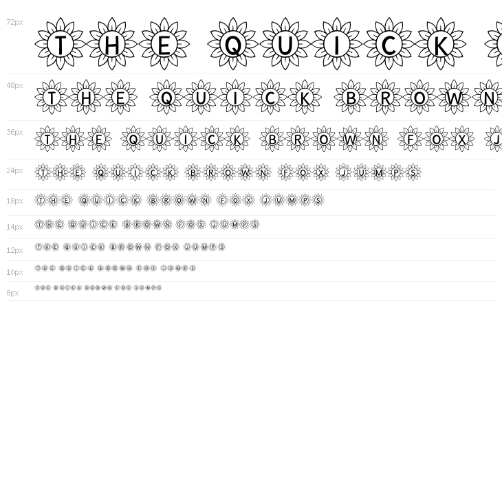 Sunflower Alphabet Waterfall