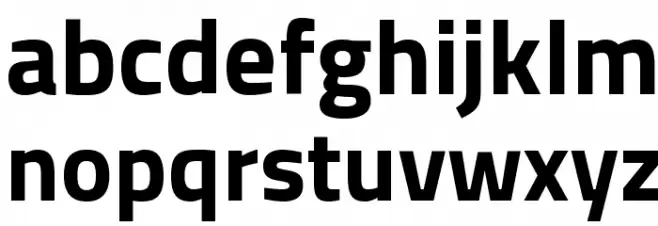 Sunflower Bold Caratteri MINUSCOLO