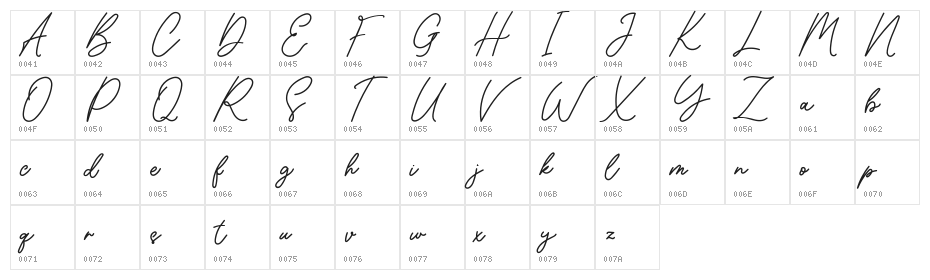 Sunflower FREE Character Map