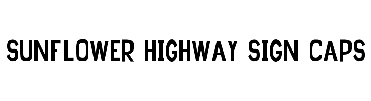 Sunflower Highway Sign Caps フォント