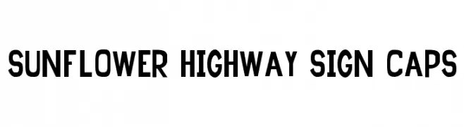 Sunflower Highway Sign Caps  font caratteri gratis