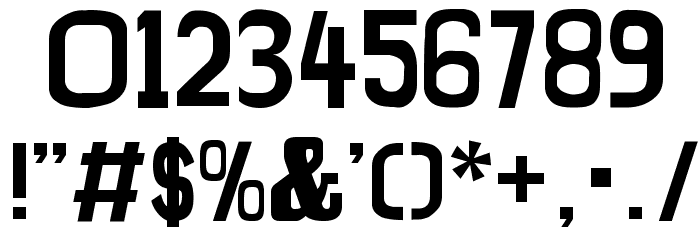 Sunflower Highway Sign Caps Font OTHER CHARS