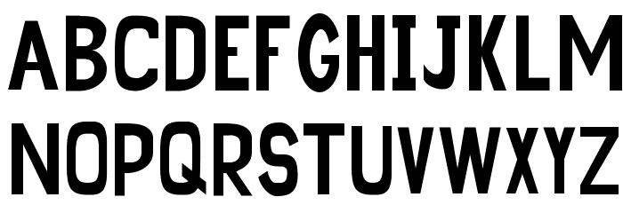 Sunflower Highway Sign Caps Font LOWERCASE