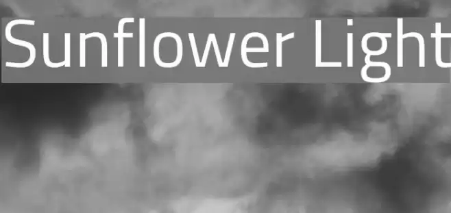 Sunflower Light Font examples