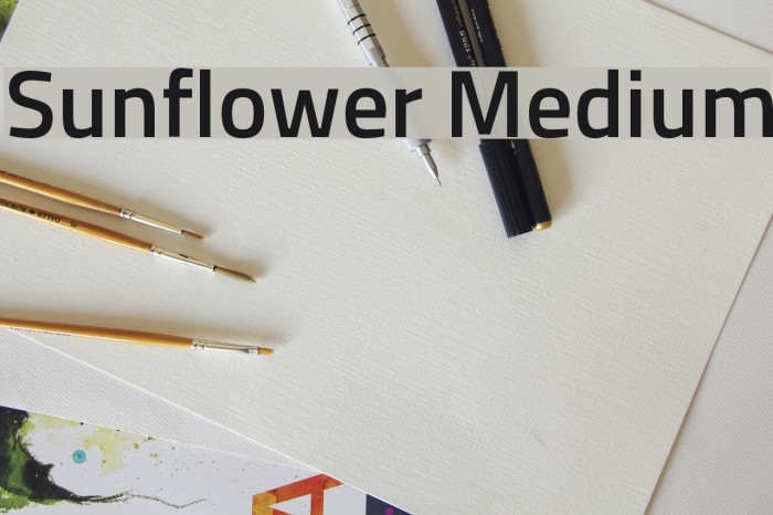 Sunflower Medium Font examples