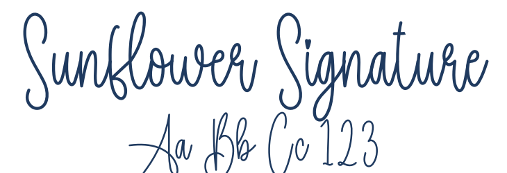Sunflower Signature Font Preview
