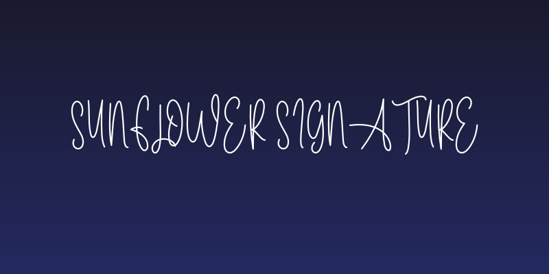 Sunflower Signature Social Header