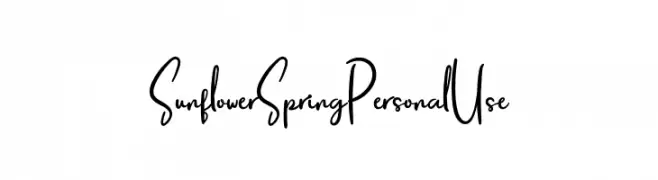 Sunflower Spring Personal Use  Frei Schriftart Herunterladen