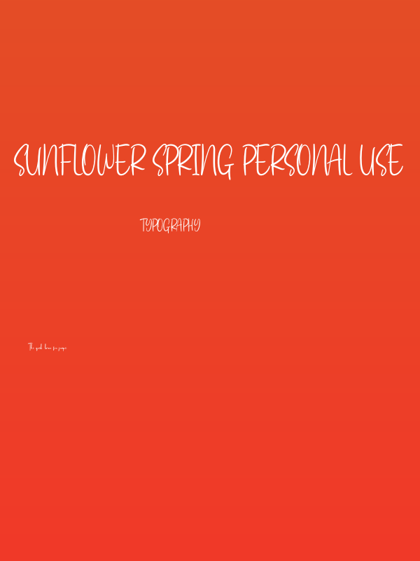Sunflower Spring Personal Use Poster