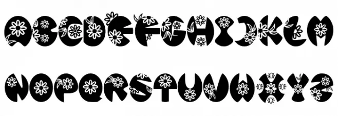 Sunflower Font UPPERCASE
