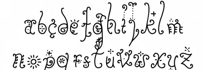 Sunflower خط أحرف صغيرة