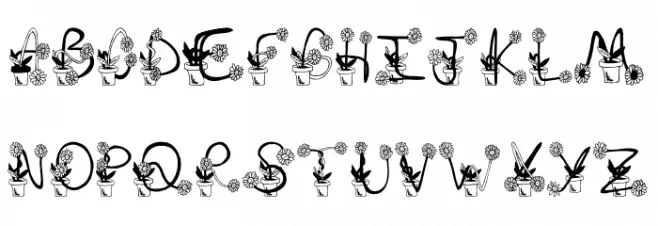 Sunflowers Schriftart Groß