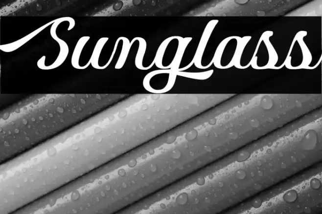 Sunglass Font examples