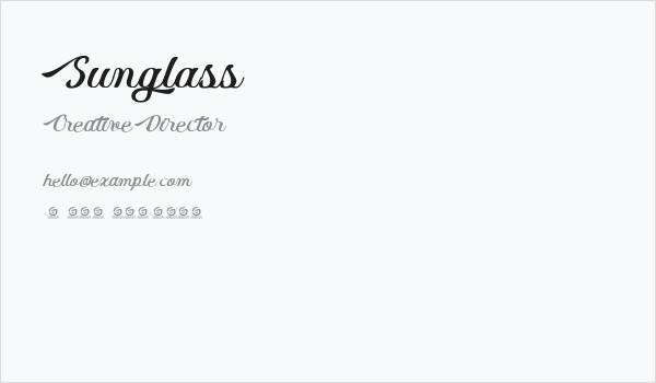 Sunglass Business Card