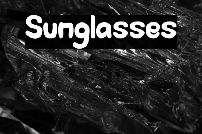 Sunglasses Font examples
