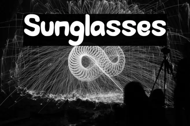 Sunglasses Font examples