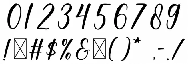 Sunglow Font OTHER CHARS