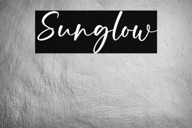 Sunglow Font examples