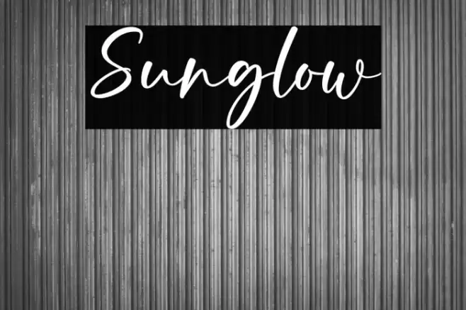 Sunglow Font examples