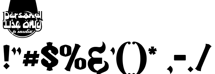 Sunia Rabica Font OTHER CHARS