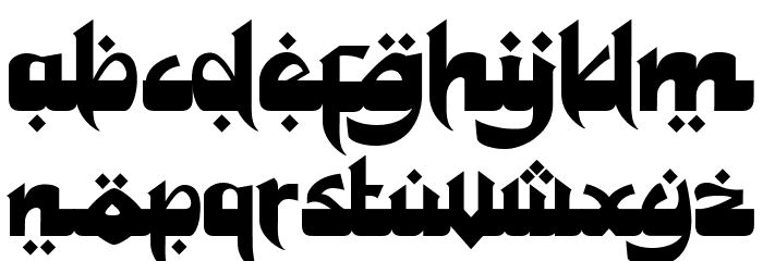 Sunia Rabica Font LOWERCASE