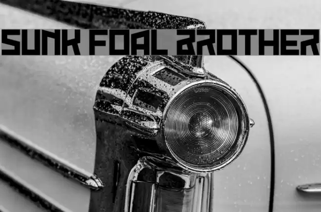 Sunk Foal Brother Font examples