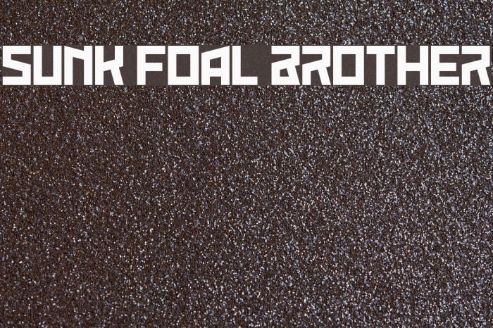 Sunk Foal Brother Font examples