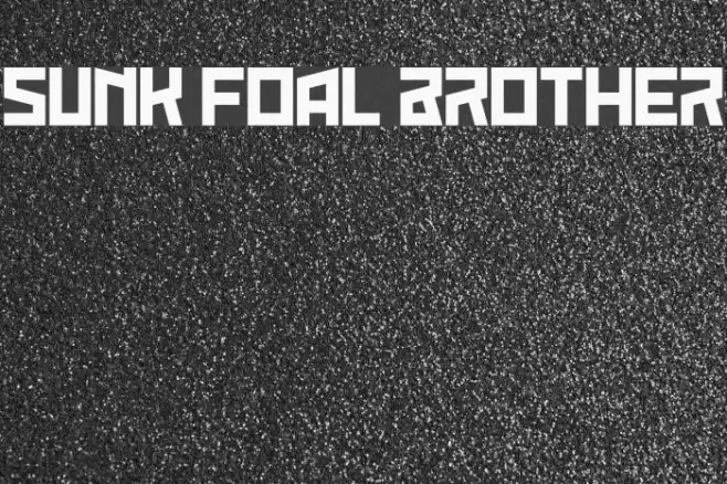 Sunk Foal Brother Font examples