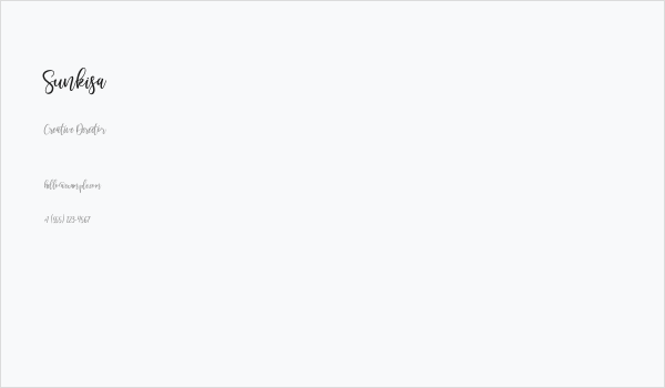 Sunkisa Business Card