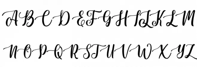 Sunkiss Script 字体 大写