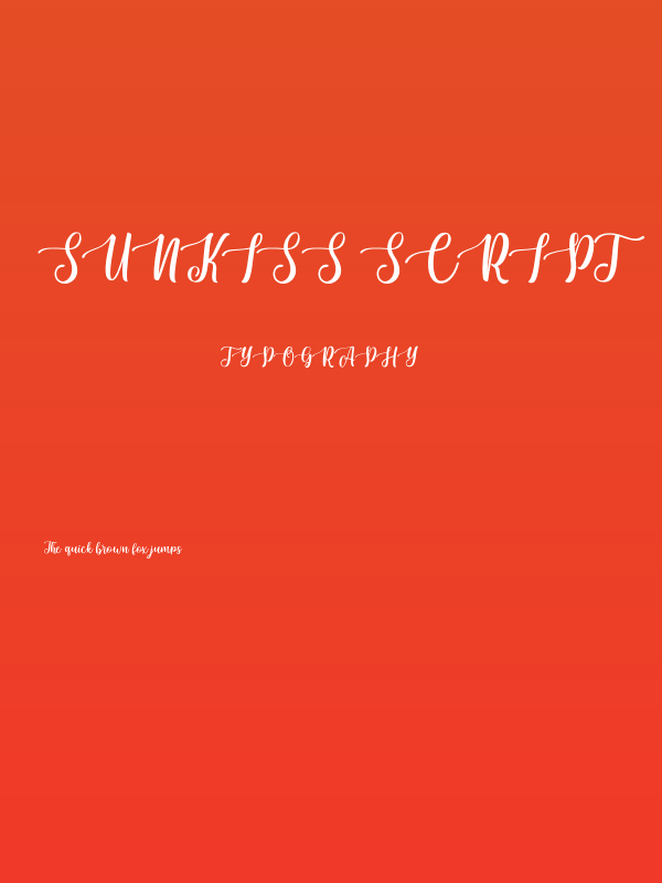 Sunkiss Script Poster