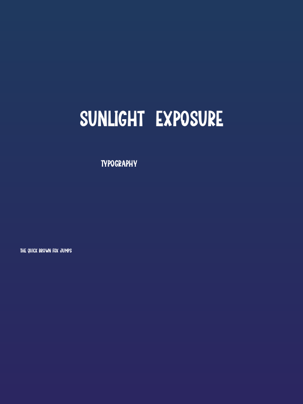 Sunlight  Exposure Poster