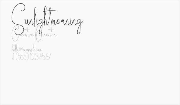 Sunlightmorning Business Card