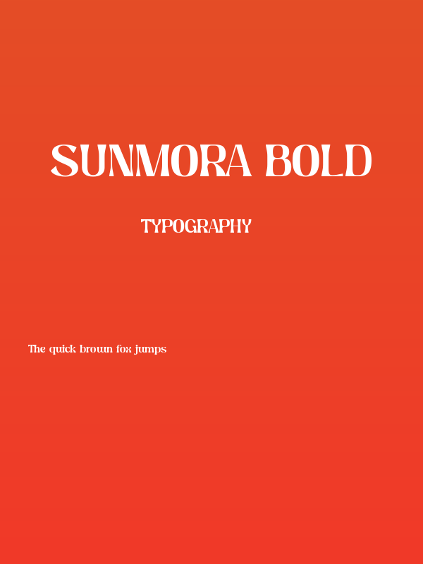 Sunmora Bold Poster