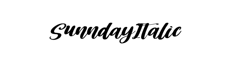 Sunnday Italic  Free Fonts Download